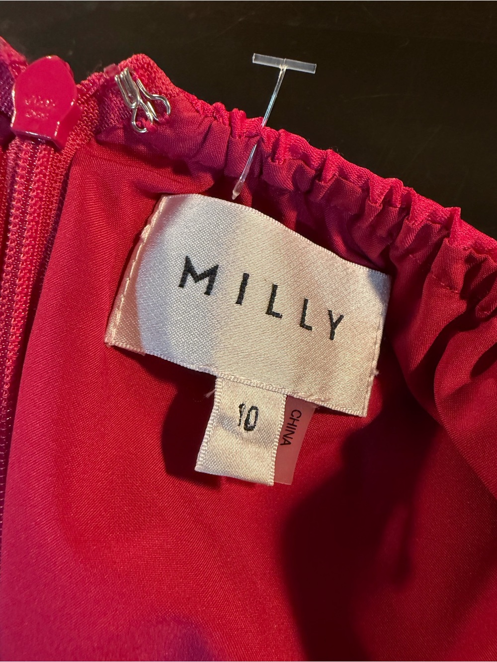 Milly ‘Kora’ Fuchsia Pink Accordion Pleated Satin Halterneck Maxi Dress Size 10 - Picture 4 of 16